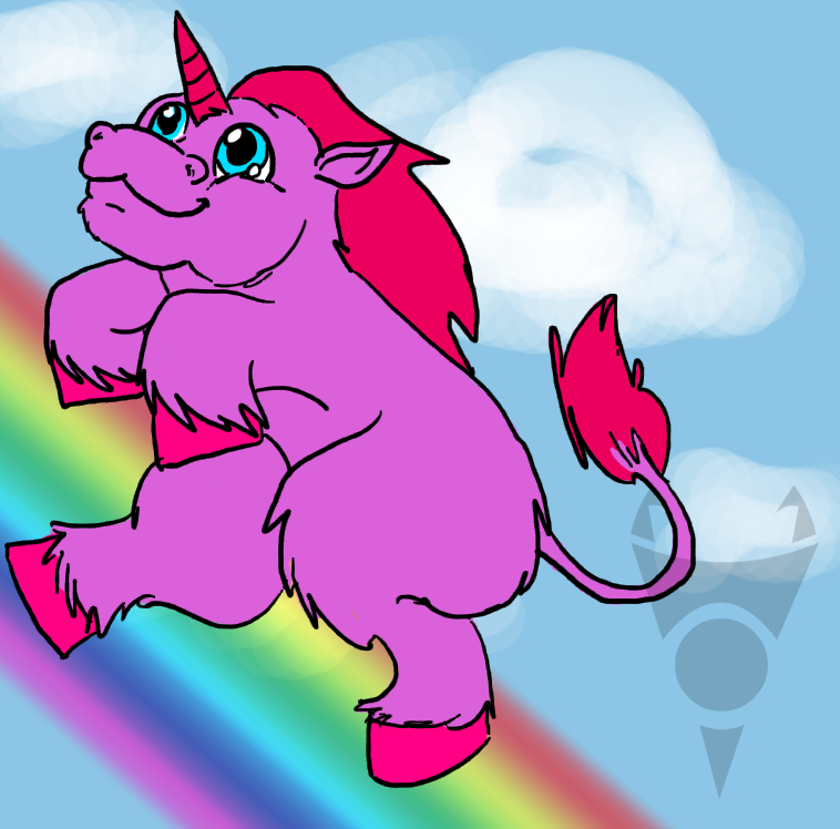 Pink Fluffy Unicorn by tombstone on DeviantArt