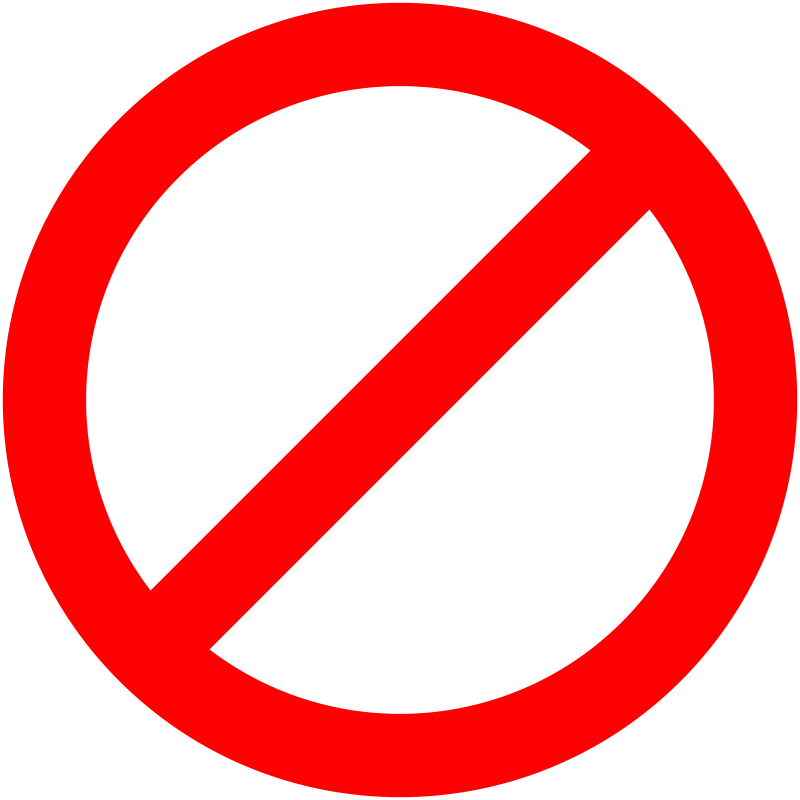 Clipart for no circle