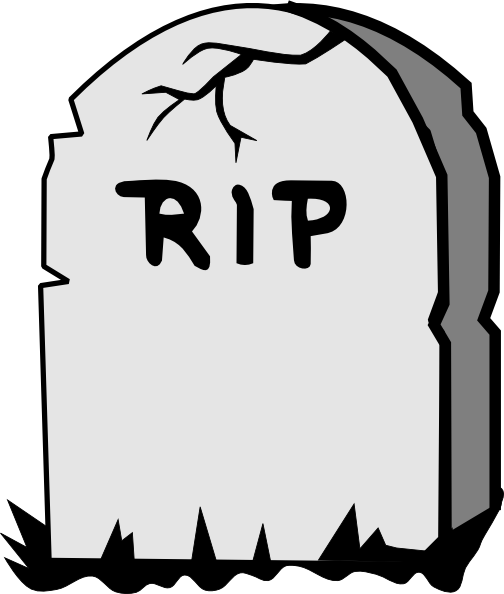 Tombstone clipart black and white no outline