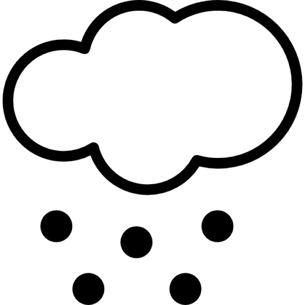 Cloud with Snow, weather symbols Icons | Free Download