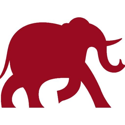 Red elephant clipart