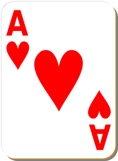 Ace playing card clipart