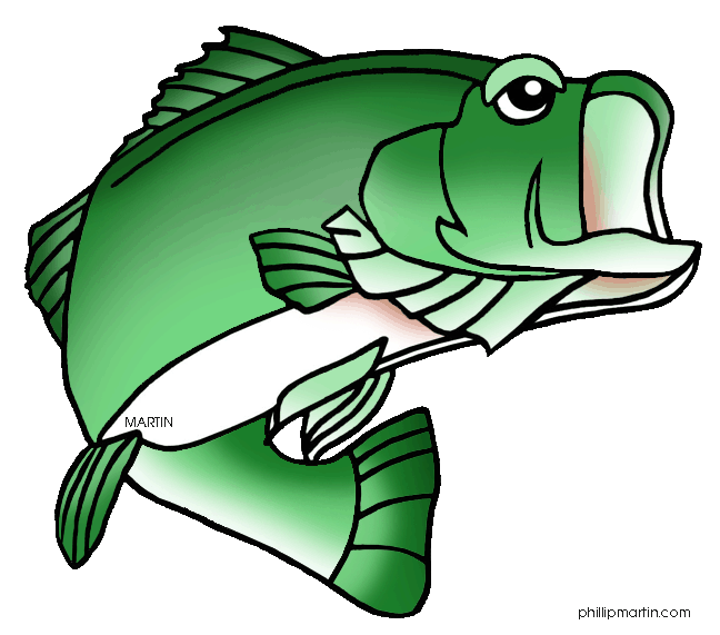 Large mouth bass clipart
