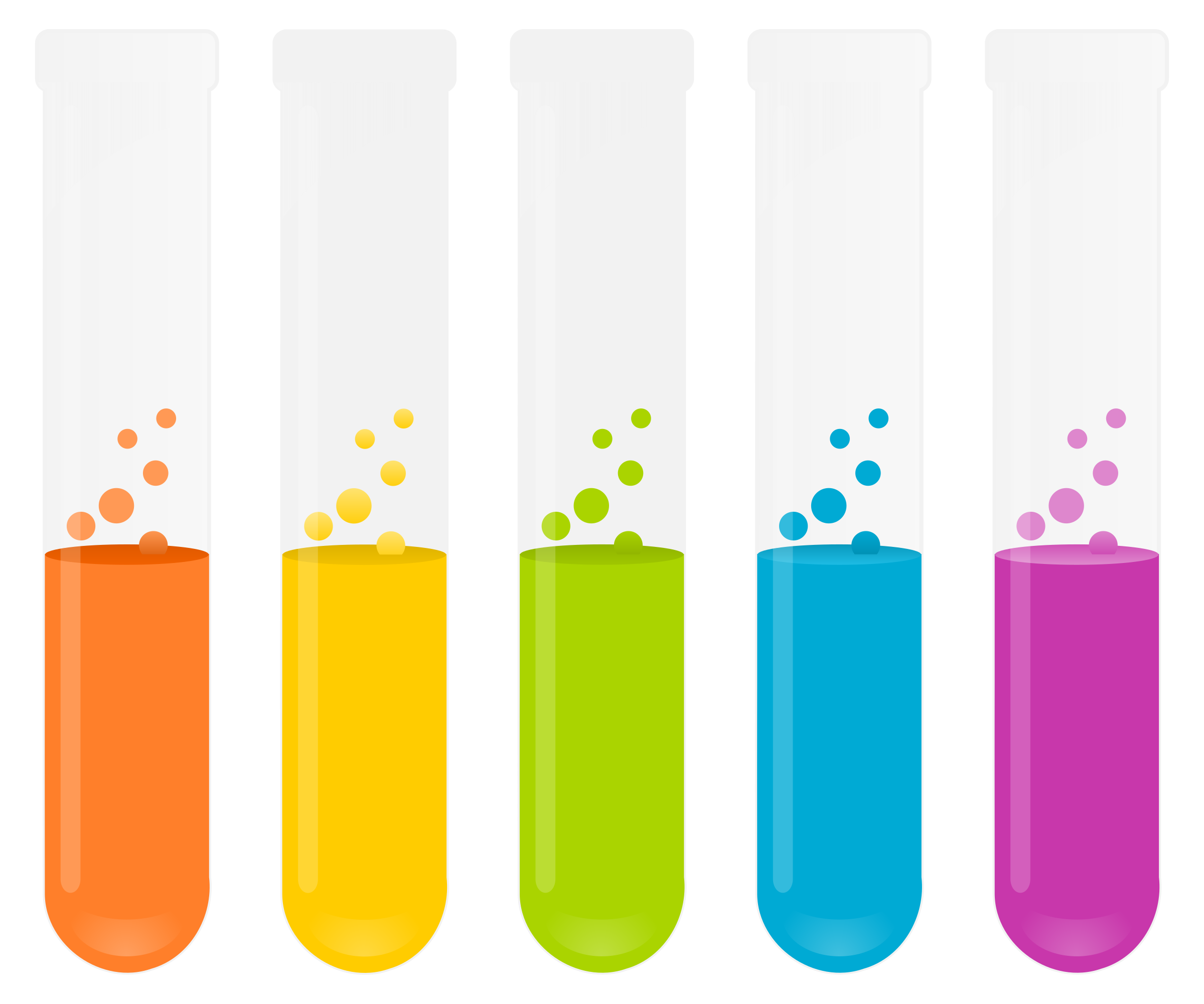 Science test tubes clipart no background