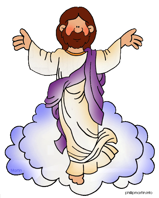Clip Art Of Jesus Ascending Into Heaven Clipart