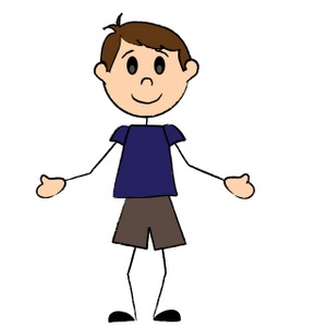 Welcome Clipart Image - Stick figure boy welcoming you