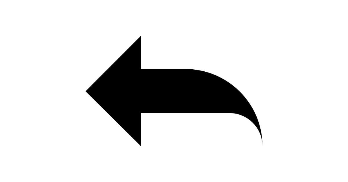 Undo black arrow pointing to left - Free arrows icons