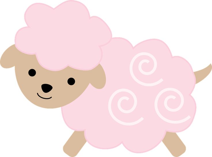 Pink sheep clipart