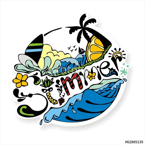 Summer beach logo vector" Stock image and royalty-free vector ...