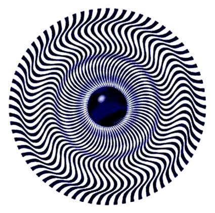 Optical Illusions - Blue eye spiral wheel illusion
