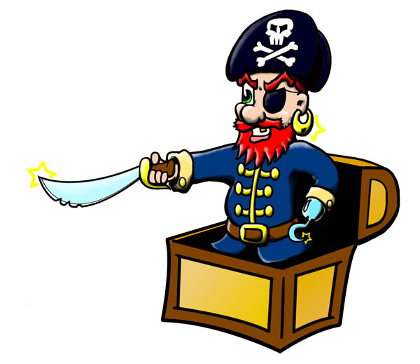Cartoon pirate clipart