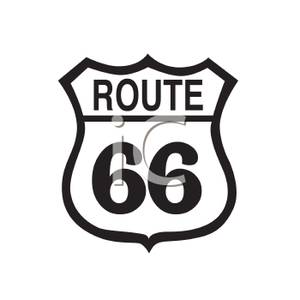 Route 66 Sign Clipart