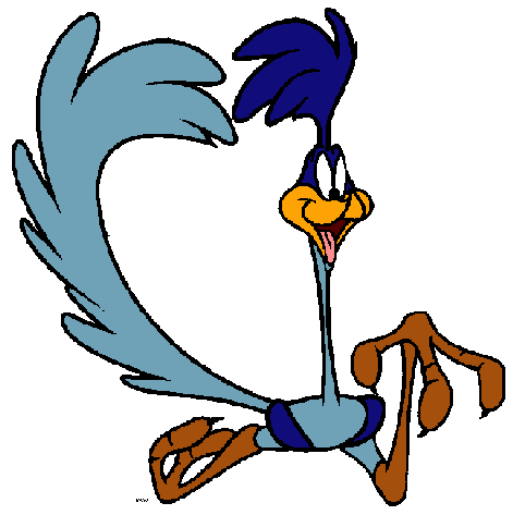 Free clip art of roadrunner and coyote clipart image