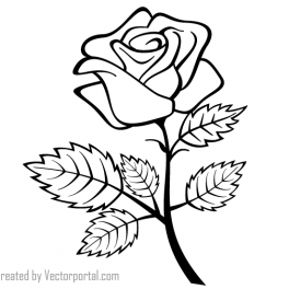 52+ Outline Roses Clipart