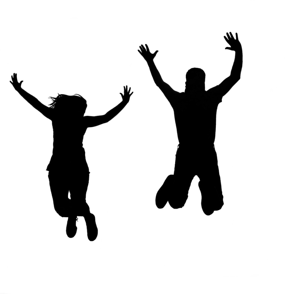 free clip art jumping silhouette - photo #2