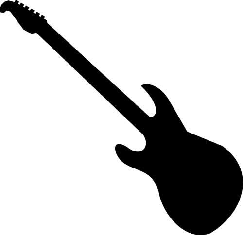 Electric Guitar Clipart Black And White - Free ...