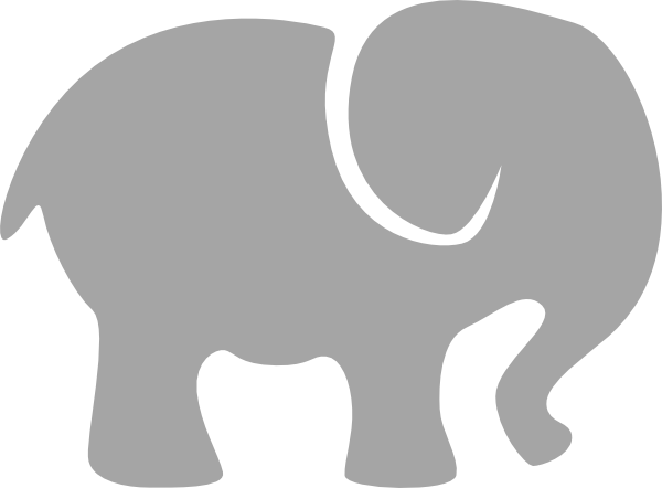 Elephant outline clipart