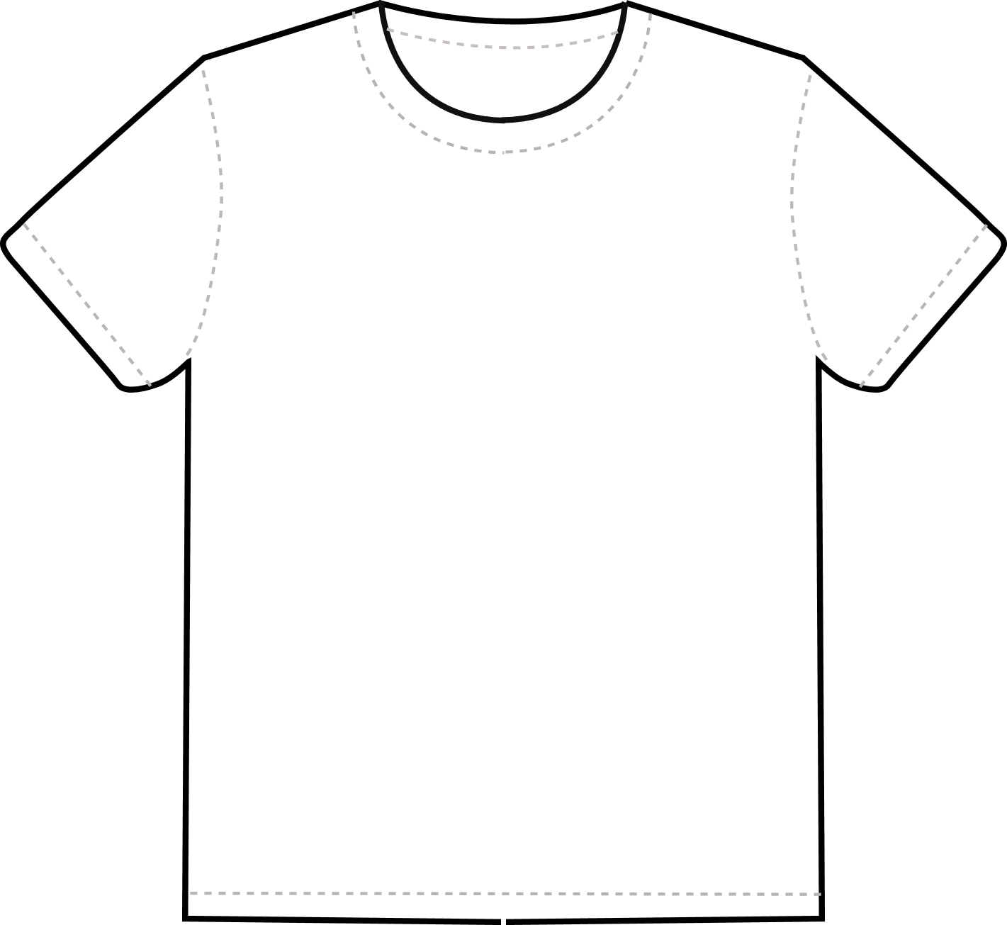 T-shirt Template Clipart