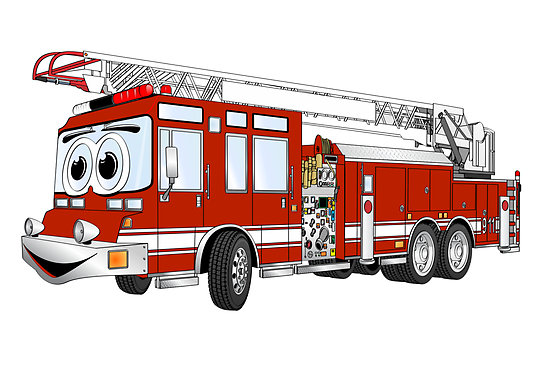 clip art cartoon fire engine - photo #46