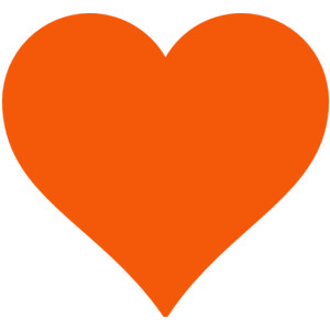 Simple Orange Heart clip art - Polyvore