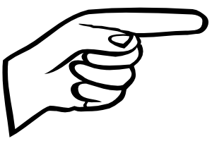 Hand pointing right clipart