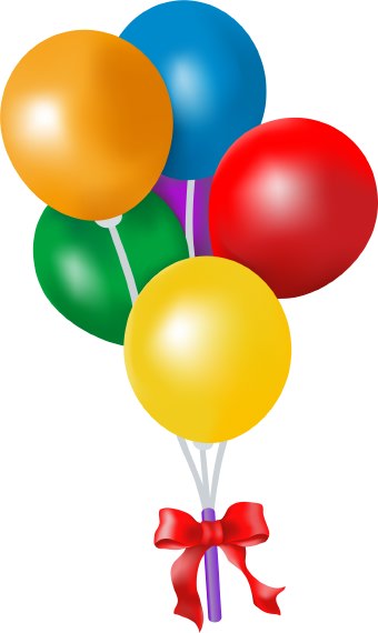 Birthday balloons clipart