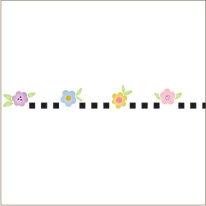 PB Style Flower Border from Stencils and Decals.com