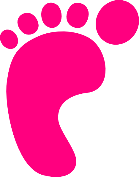 Baby Feet Pink Clip Art - vector clip art online ...