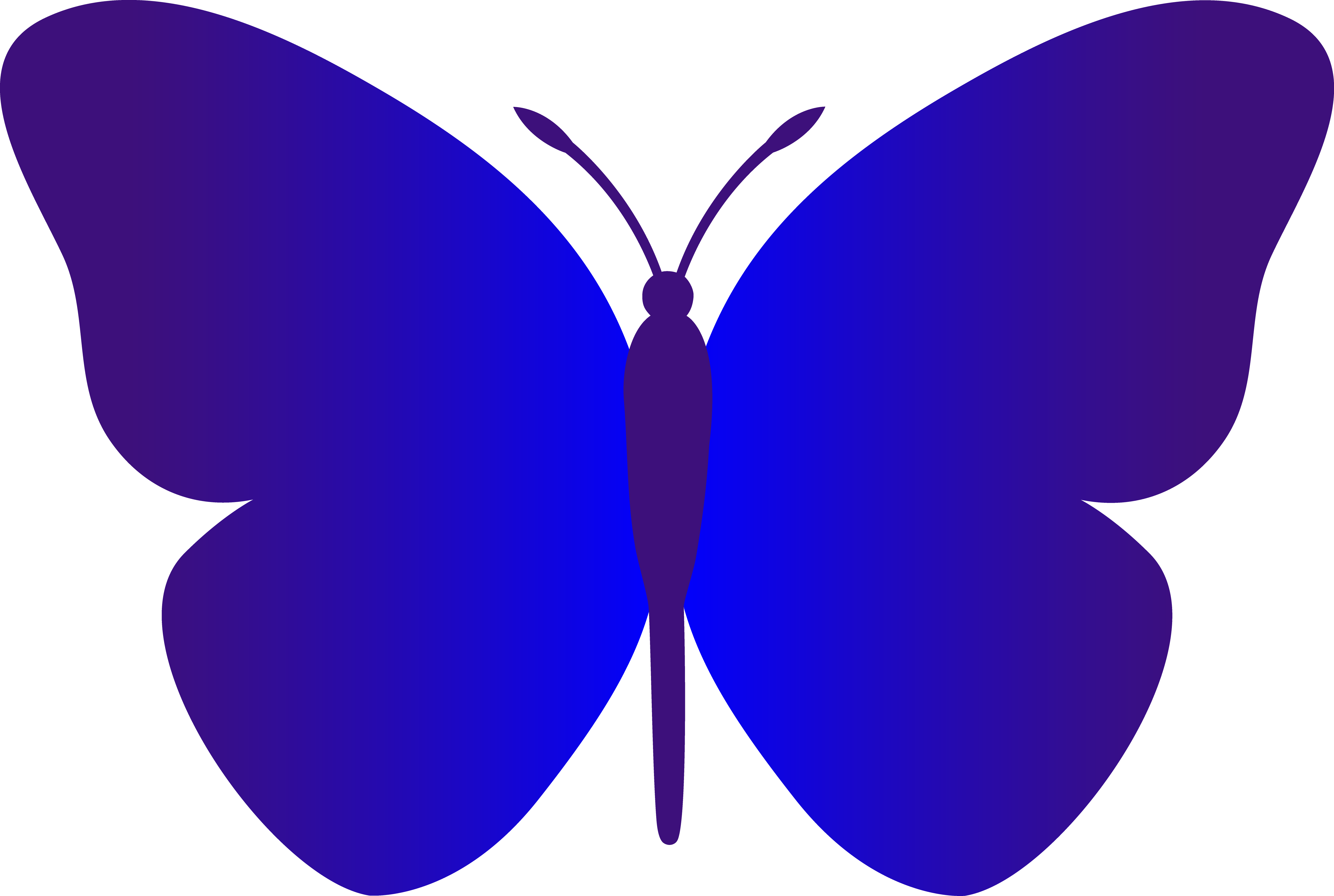 Blue Butterfly Graphic Clipart