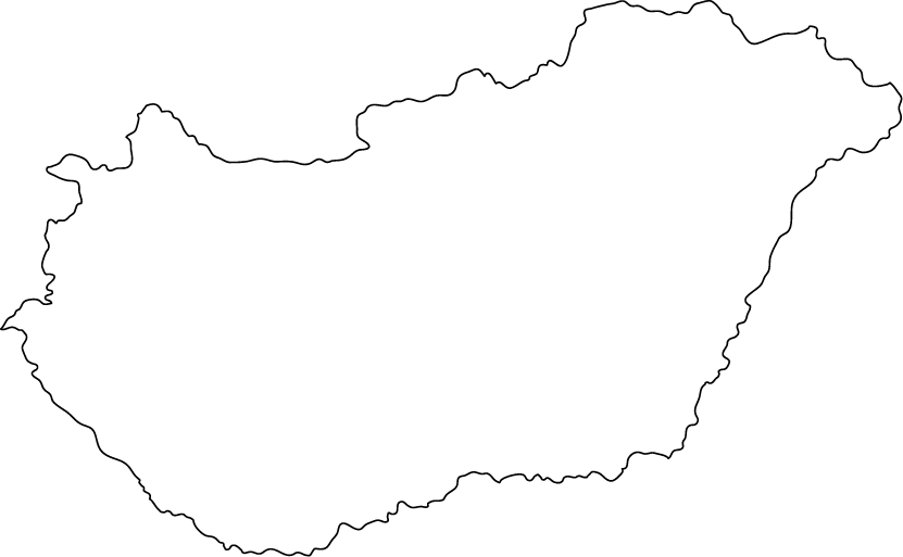 Hungary outline map