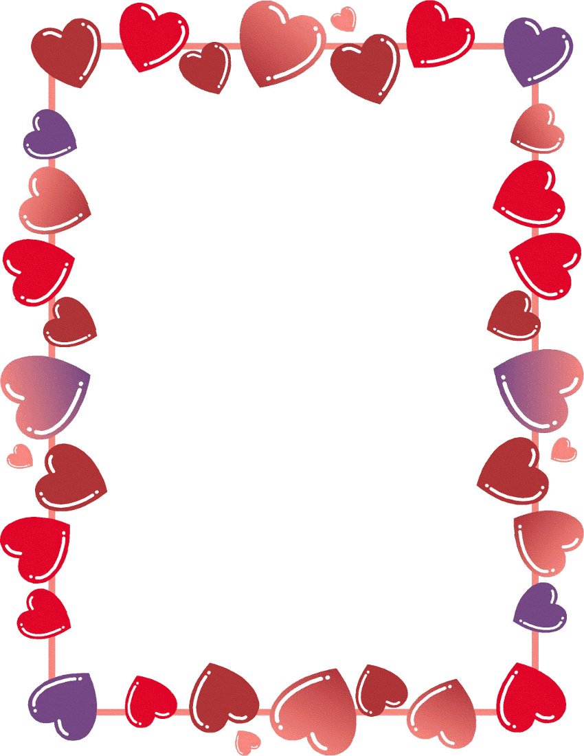 Free valentines day clipart borders