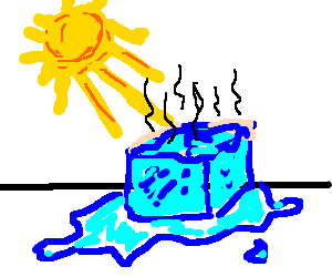 Melting Ice Cube (drawing by Filippo4279)