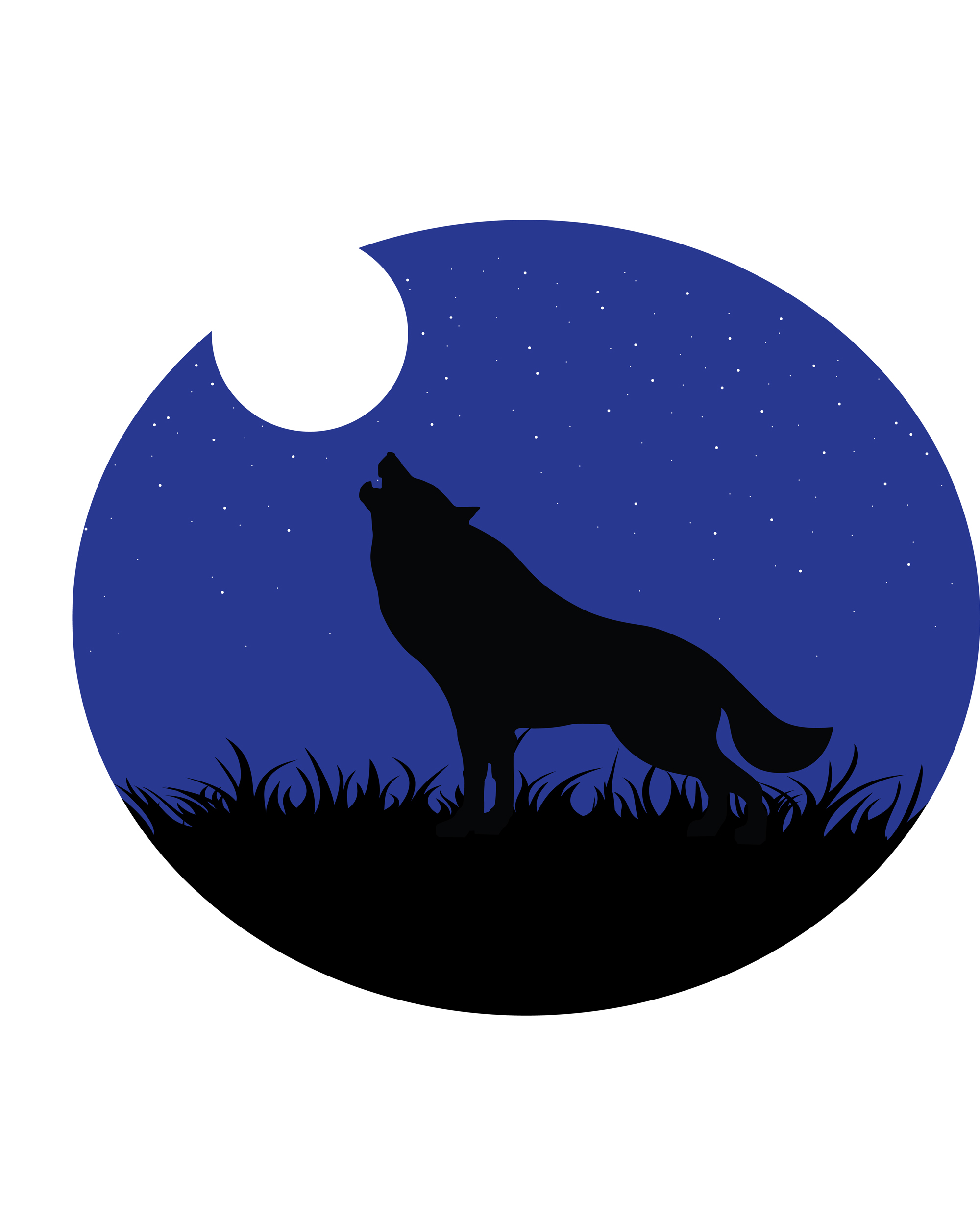 Picture Of A Wolf Howling At The Moon - ClipArt Best