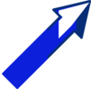 Blue Arrow Pointing Up - vector clip art online, royalty free ...