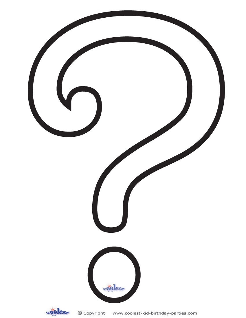 question mark clip art black and white - photo #34