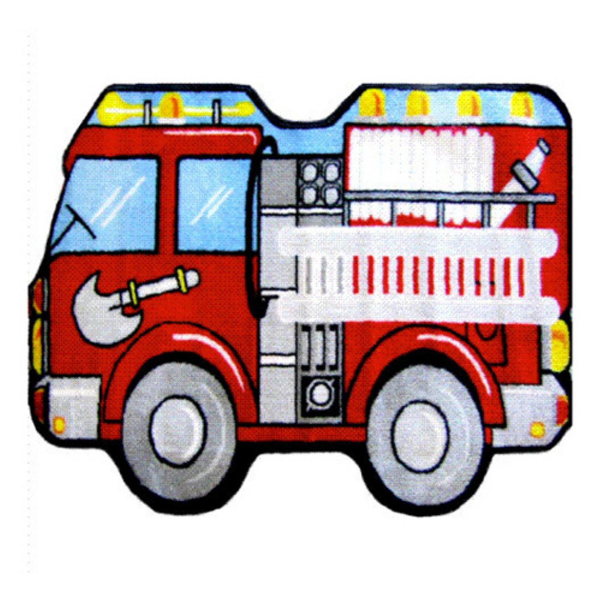 L.A. Rugs Fire Engine Kids Area Rug - Childrens Decor at Hayneedle