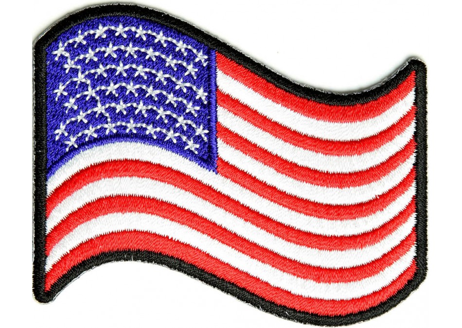 Iron on Waving Us Flag Patch
