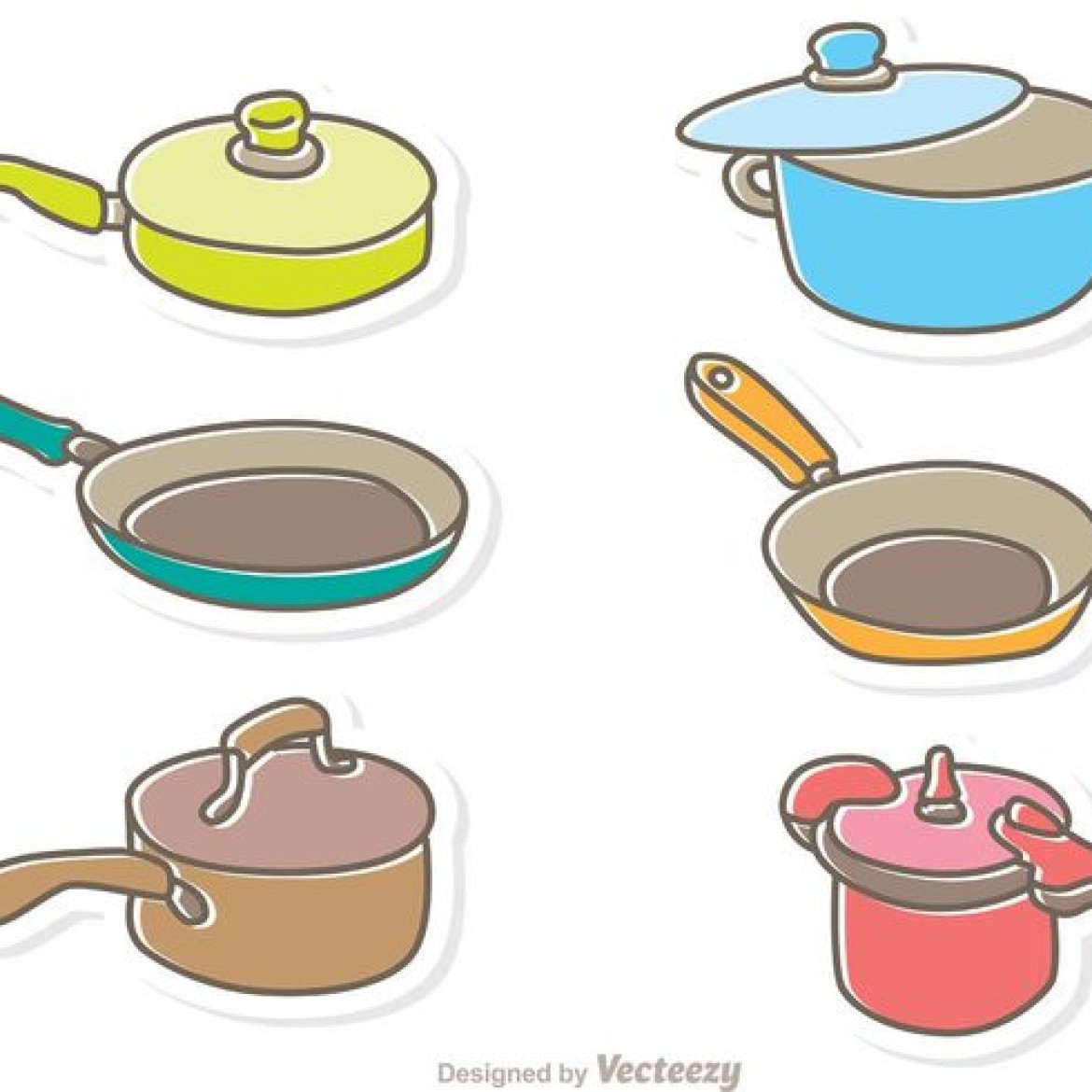 Free vector Cartoon Cooking Pan Vector Pack #23899 | My Graphic Hunt