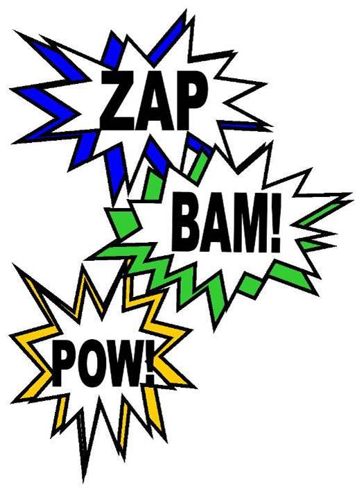 Super Hero Words Clip Art - Free Clipart Images