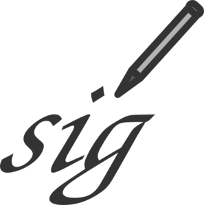 Signature Symbol Clip Art - vector clip art online ...