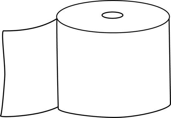 Toilet paper clipart black and white