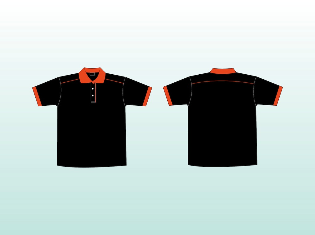Blank T-shirt and polo shirt shirt Vector | free vectors | UI Download