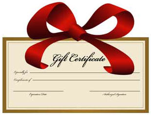 Printable Gift Certificates Clipart
