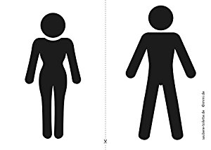 4x toilet pictogram stickers - Ladies and Gents / Men and Woman ...