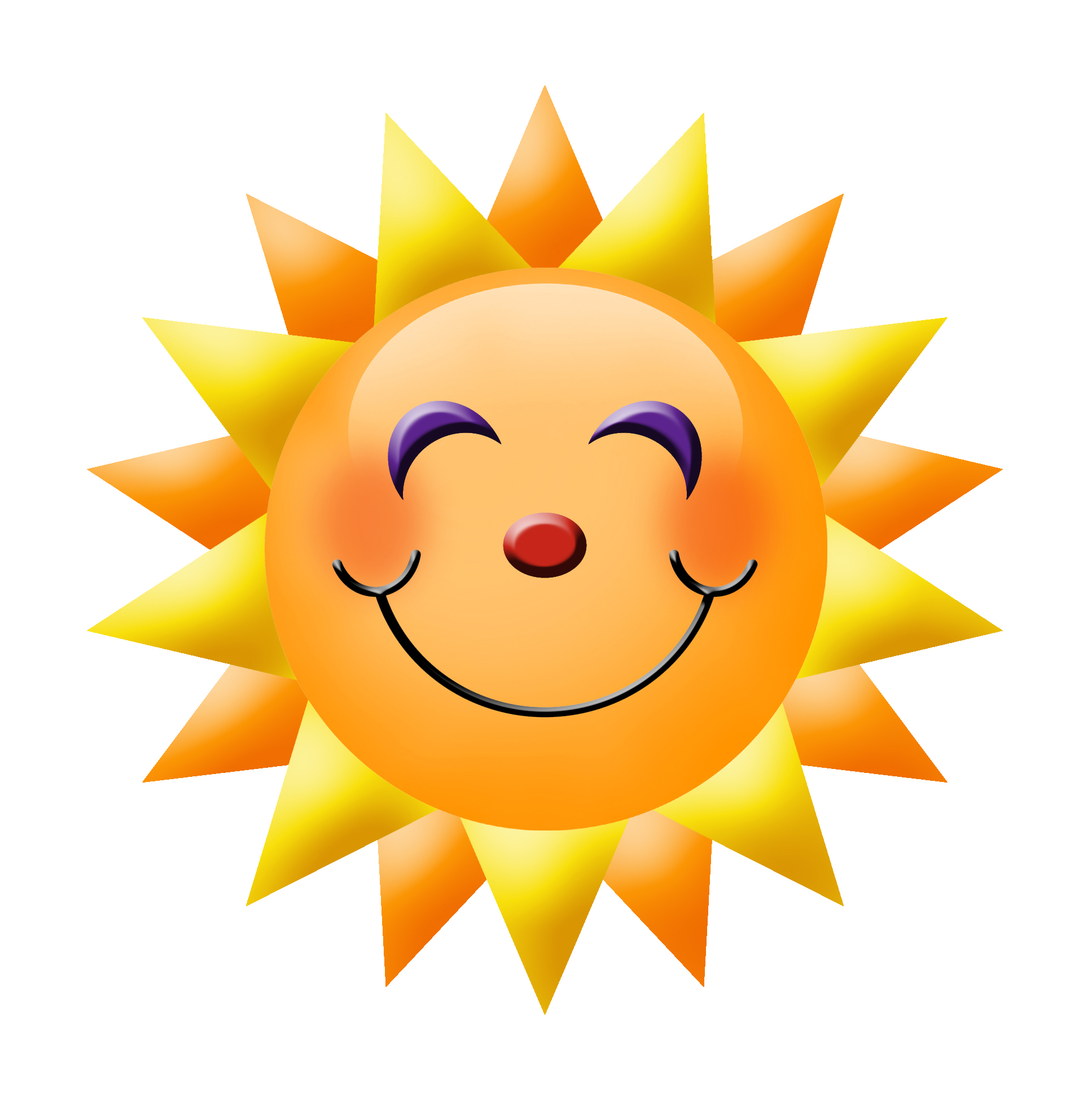 Happy Face Sun Clipart