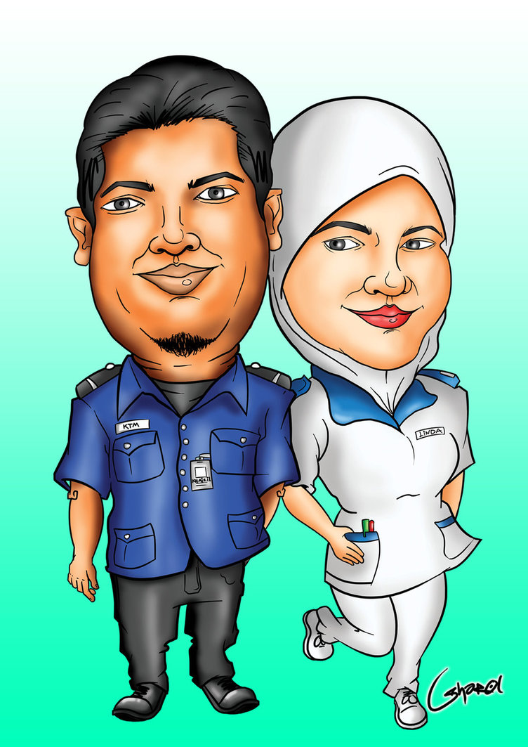 Caricature Couple KTM and Nurse by sharolsafique on DeviantArt