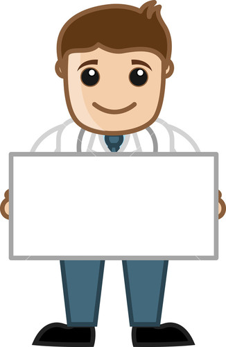 Man Holding A Banner - Office And Business People Cartoon ...