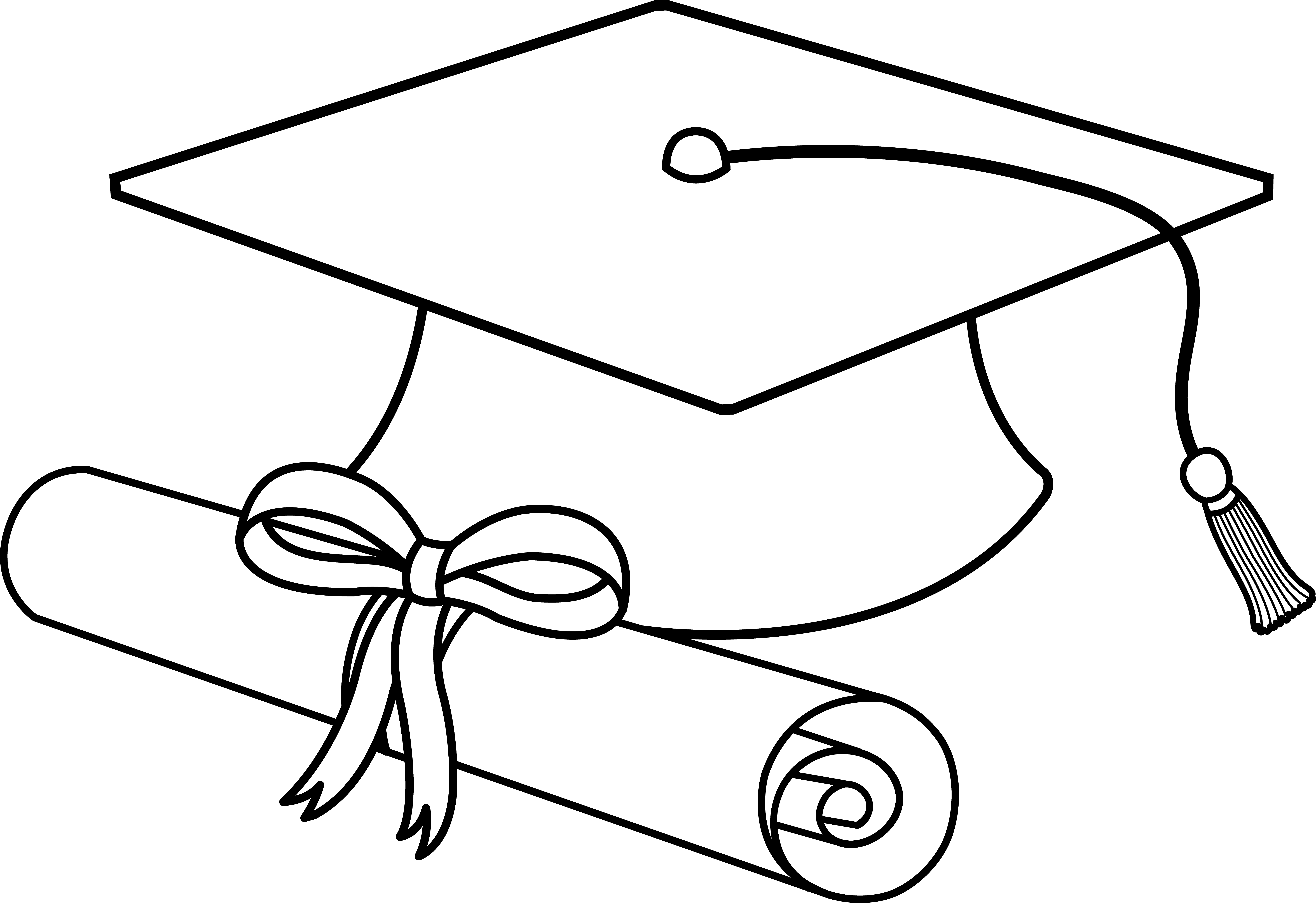 Graduation Cap Outline ClipArt Best
