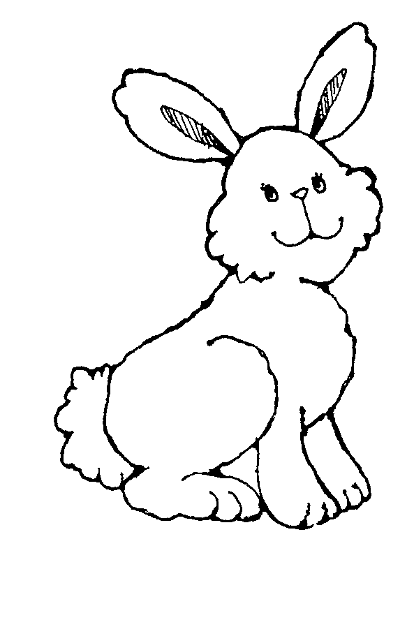 Black and white rabbit clipart - ClipartFox