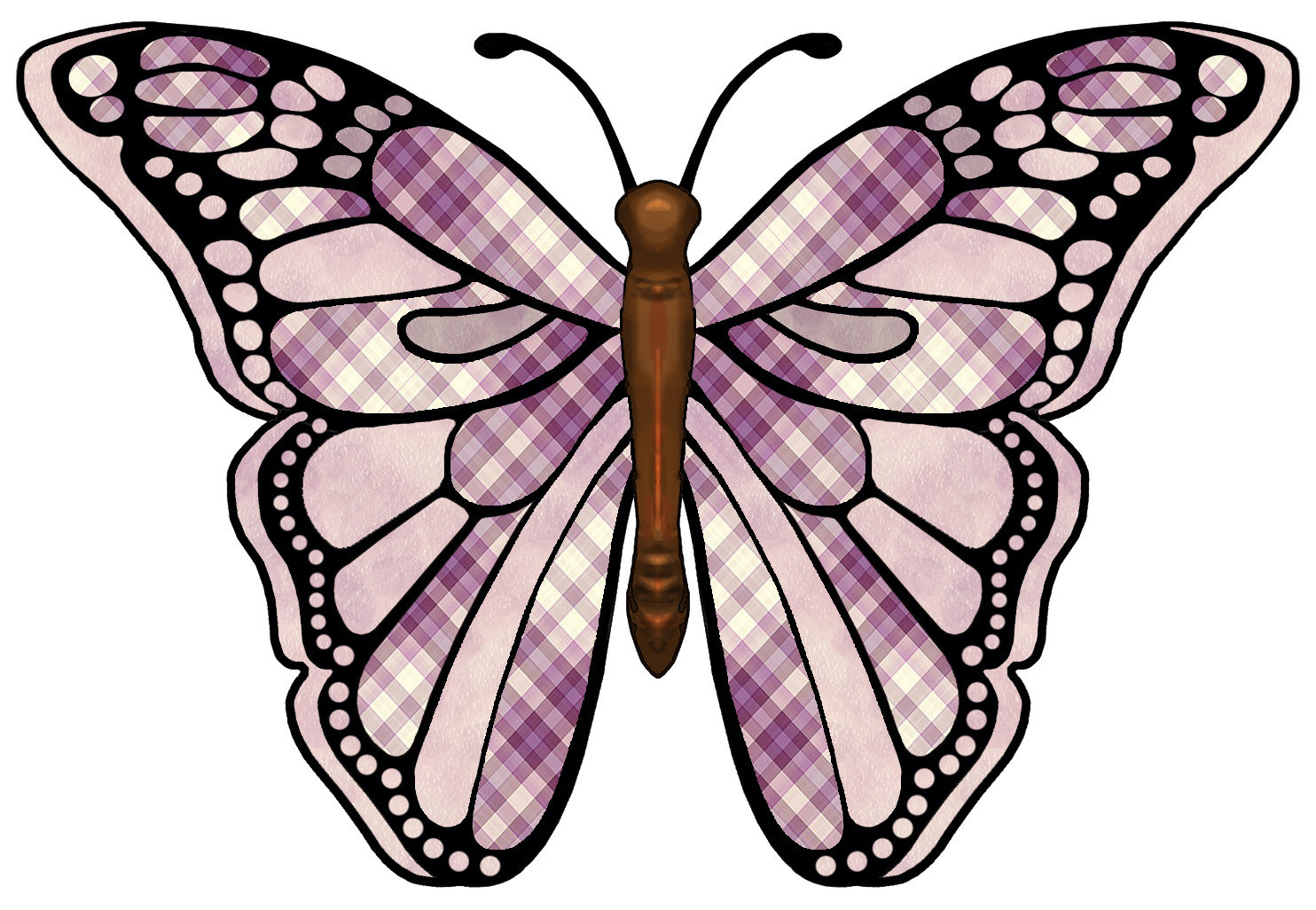 Clip Art Butterfly Wings Pattern Clipart